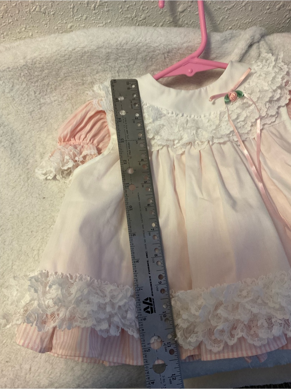 Vintage Bryan Baby Girl Pink Ruffle Dress 3-6 months - Picture 6 of 7
